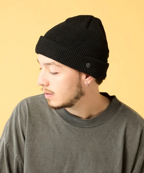 CPH（シーピーエイチ）の「CPH/シーピーエイチ/Cuff knit cap/Straw yarn/87-81（ニットキャップ/ビーニー・メンズ・ブラック/ブルー/イエロー/ベージュ・F）」の16枚目の写真