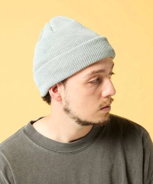 CPH（シーピーエイチ）の「CPH/シーピーエイチ/Cuff knit cap/Straw yarn/87-81（ニットキャップ/ビーニー・メンズ・ブラック/ブルー/イエロー/ベージュ・F）」の12枚目の写真