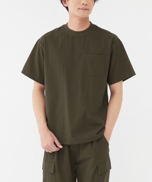 BODY WILD(ボディーワイルド)の「BODY WILD/ボディワイルド 半袖プルオーバー 2WAYナイロン(Tシャツ/カットソー・メンズ・ダークネイビー/ベージュ系その他/ダークカーキ/ブラック・MEDIUM/LARGE)」の5枚目の写真