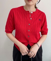 fredy emue | 【新色登場】FR刺繍ケーブル柄半袖カーディガン(カーディガン/ボレロ)