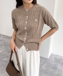fredy emue | 【新色登場】FR刺繍ケーブル柄半袖カーディガン(カーディガン/ボレロ)
