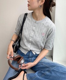 fredy emue | 【新色登場】FR刺繍ケーブル柄半袖カーディガン(カーディガン/ボレロ)