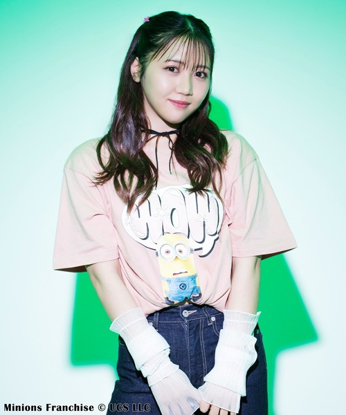 4GEEKS BY SPIRALGIRL(フォーギークスバイスパイラルガール)の「【Minion/ミニオン/デイブ】3DアートTシャツ(Tシャツ/カットソー・レディース・ホワイト/ブラック/パープル/ブラウン/レッド/ピンク/ターコイズブルー/イエロー/オレンジ/ブルー/グリーン/ベビーピンク・FREE)」の10枚目の写真