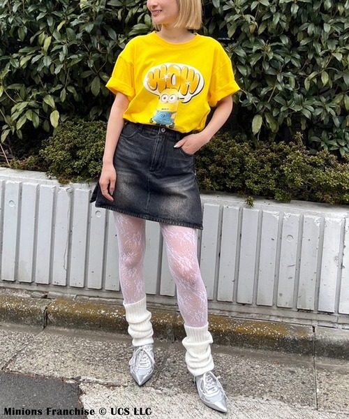 4GEEKS BY SPIRALGIRL(フォーギークスバイスパイラルガール)の「【Minion/ミニオン/デイブ】3DアートTシャツ(Tシャツ/カットソー・レディース・ホワイト/ブラック/パープル/ブラウン/レッド/ピンク/ターコイズブルー/イエロー/オレンジ/ブルー/グリーン/ベビーピンク・FREE)」の14枚目の写真