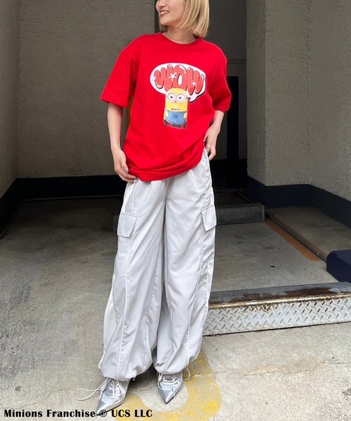 4GEEKS BY SPIRALGIRL(フォーギークスバイスパイラルガール)の「【Minion/ミニオン/デイブ】3DアートTシャツ(Tシャツ/カットソー・レディース・ホワイト/ブラック/パープル/ブラウン/レッド/ピンク/ターコイズブルー/イエロー/オレンジ/ブルー/グリーン/ベビーピンク・FREE)」の16枚目の写真