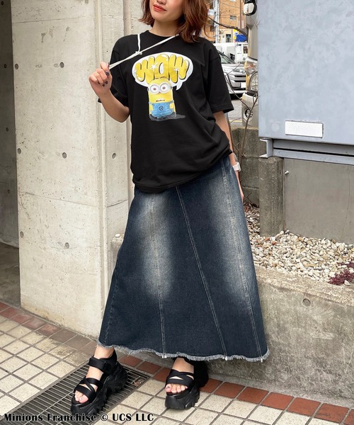 4GEEKS BY SPIRALGIRL(フォーギークスバイスパイラルガール)の「【Minion/ミニオン/デイブ】3DアートTシャツ(Tシャツ/カットソー・レディース・ホワイト/ブラック/パープル/ブラウン/レッド/ピンク/ターコイズブルー/イエロー/オレンジ/ブルー/グリーン/ベビーピンク・FREE)」の20枚目の写真