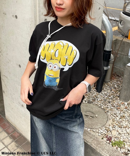 4GEEKS BY SPIRALGIRL(フォーギークスバイスパイラルガール)の「【Minion/ミニオン/デイブ】3DアートTシャツ(Tシャツ/カットソー・レディース・ホワイト/ブラック/パープル/ブラウン/レッド/ピンク/ターコイズブルー/イエロー/オレンジ/ブルー/グリーン/ベビーピンク・FREE)」の19枚目の写真