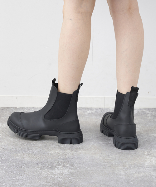 U by SPICK&SPAN(ユーバイスピックアンドスパン)の「【GANNI / ガニー】 Recycled Rubber City Boot(ブーツ・レディース・ブラック・38/37/36)」の2枚目の写真