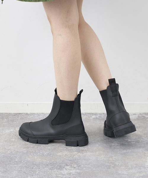 U by SPICK&SPAN(ユーバイスピックアンドスパン)の「【GANNI / ガニー】 Recycled Rubber City Boot(ブーツ・レディース・ブラック・38/37/36)」の3枚目の写真