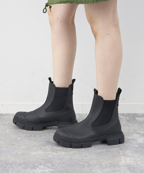 U by SPICK&SPAN(ユーバイスピックアンドスパン)の「【GANNI / ガニー】 Recycled Rubber City Boot(ブーツ・レディース・ブラック・38/37/36)」の4枚目の写真