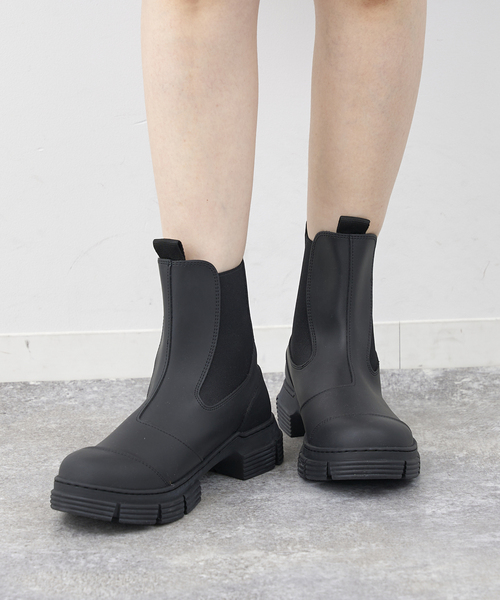 U by SPICK&SPAN(ユーバイスピックアンドスパン)の「【GANNI / ガニー】 Recycled Rubber City Boot(ブーツ・レディース・ブラック・38/37/36)」の5枚目の写真