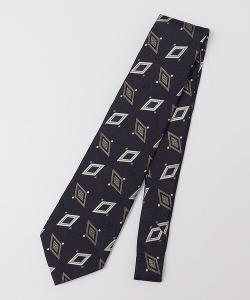 セール】Puccini: シルク スクエア シャドウ 小紋 ネクタイ（ネクタイ