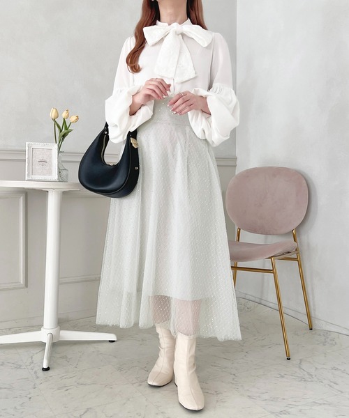 apres jour（アプレジュール）の「バックリボンキラキラハイウエスト