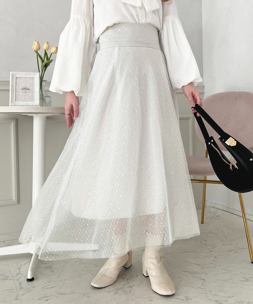 apres jour（アプレジュール）の「バックリボンキラキラハイウエスト