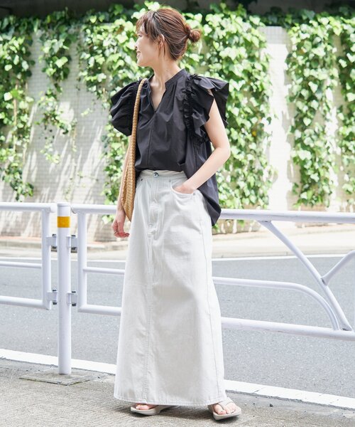 Spick & Span（スピックアンドスパン）の「フレアスリーブスキッパーブラウス（シャツ/ブラウス・レディース・ブラック/ホワイト/その他11・FREE）」の4枚目の写真