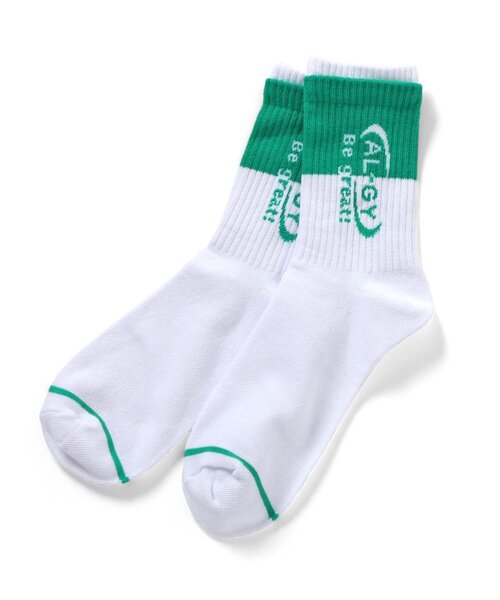 algy(アルジー)の「バイカラークルーソックス(ソックス/靴下・キッズ・グリーン/ブラック/ブルー・21/24)」の6枚目の写真