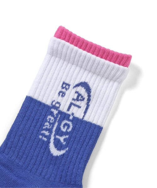 algy(アルジー)の「バイカラークルーソックス(ソックス/靴下・キッズ・グリーン/ブラック/ブルー・21/24)」の7枚目の写真