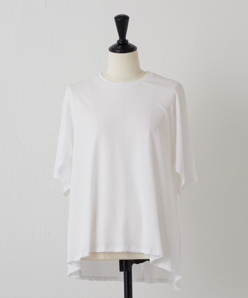 BEARDSLEY（ビアズリー）の「強撚フレアーTシャツ（Tシャツ/カットソー・レディース・ホワイト/ブラック・FREE）」の17枚目の写真