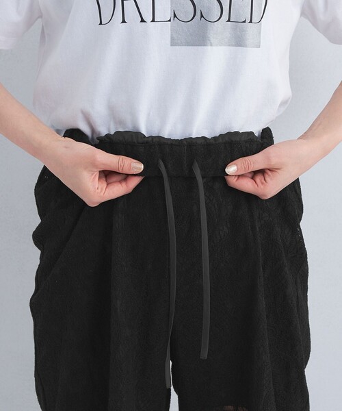 green label relaxing(グリーンレーベルリラクシング)の「レース パンツ(その他パンツ・レディース・ブラック/オフホワイト・FREE)」の14枚目の写真