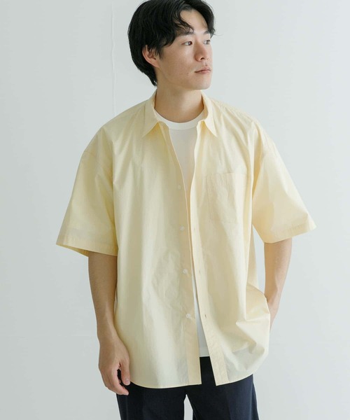 URBAN RESEARCH(アーバンリサーチ)の「高密度コットンショートスリーブシャツ(シャツ/ブラウス・メンズ・ライトブルー/グレー/ホワイト/イエロー・MEDIUM/LARGE)」の16枚目の写真