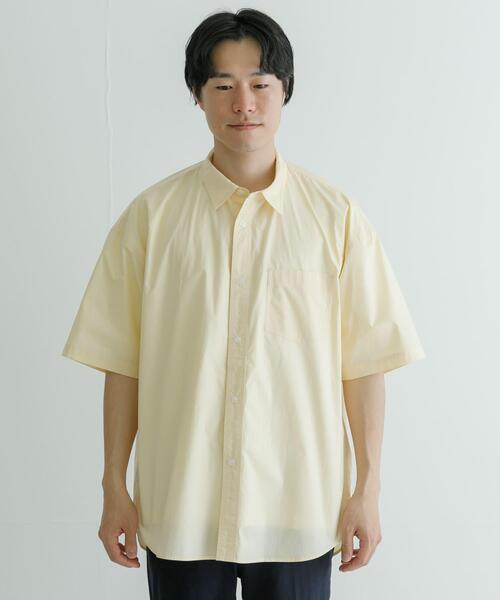 URBAN RESEARCH(アーバンリサーチ)の「高密度コットンショートスリーブシャツ(シャツ/ブラウス・メンズ・ライトブルー/グレー/ホワイト/イエロー・MEDIUM/LARGE)」の19枚目の写真