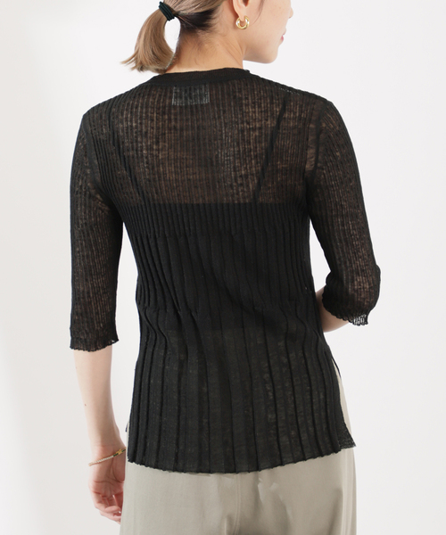 セール】enrica (エンリカ)ハーフスリーブプルオーバー KNIT099