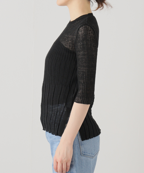 enrica(エンリカ)の「enrica (エンリカ)ハーフスリーブプルオーバー KNIT099(ニット/セーター・レディース・ブラック・FREE)」の10枚目の写真