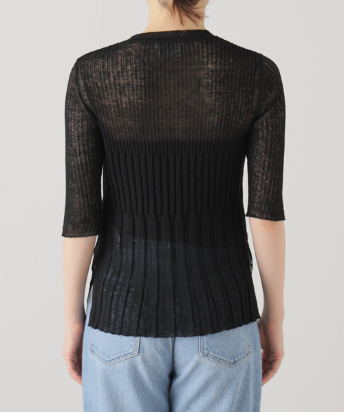 enrica(エンリカ)の「enrica (エンリカ)ハーフスリーブプルオーバー KNIT099(ニット/セーター・レディース・ブラック・FREE)」の11枚目の写真