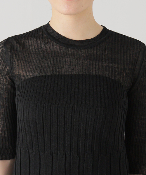 enrica(エンリカ)の「enrica (エンリカ)ハーフスリーブプルオーバー KNIT099(ニット/セーター・レディース・ブラック・FREE)」の12枚目の写真