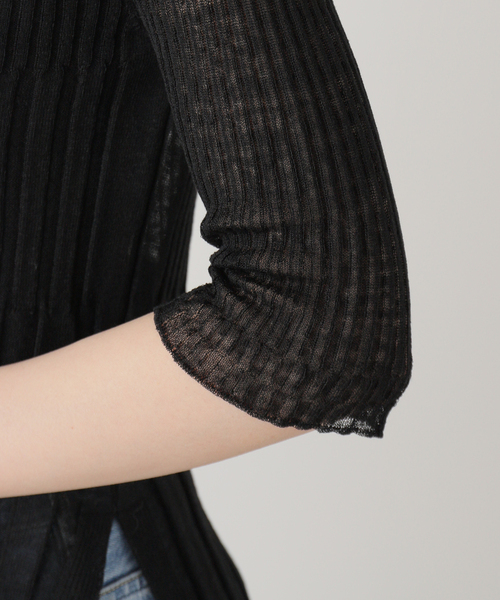 enrica(エンリカ)の「enrica (エンリカ)ハーフスリーブプルオーバー KNIT099(ニット/セーター・レディース・ブラック・FREE)」の15枚目の写真