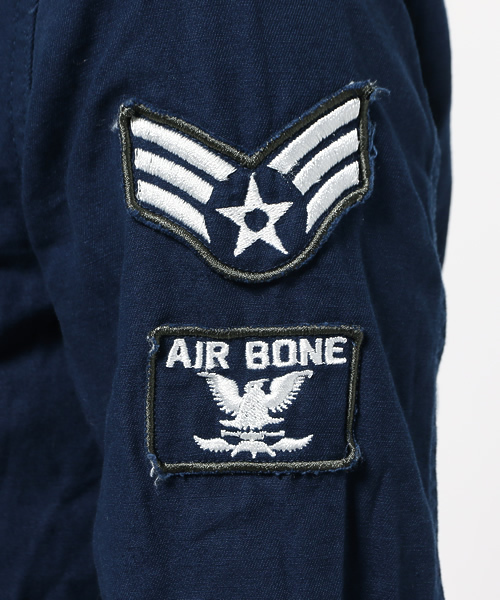 SEVENDAYS=SUNDAY（セブンデイズサンデイ）の「ワッペン付　ミリタリージャケット（テーラードジャケット・レディース・ネイビー/カーキ・MEDIUM/LARGE）」の9枚目の写真