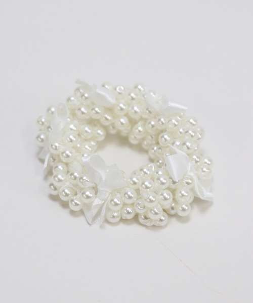 Esime（エシミー）の「パール＆リボン ヘアゴム（ヘアゴム・レディース・ホワイト・FREE）」の5枚目の写真