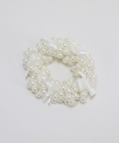Esime（エシミー）の「パール＆リボン ヘアゴム（ヘアゴム・レディース・ホワイト・FREE）」の6枚目の写真
