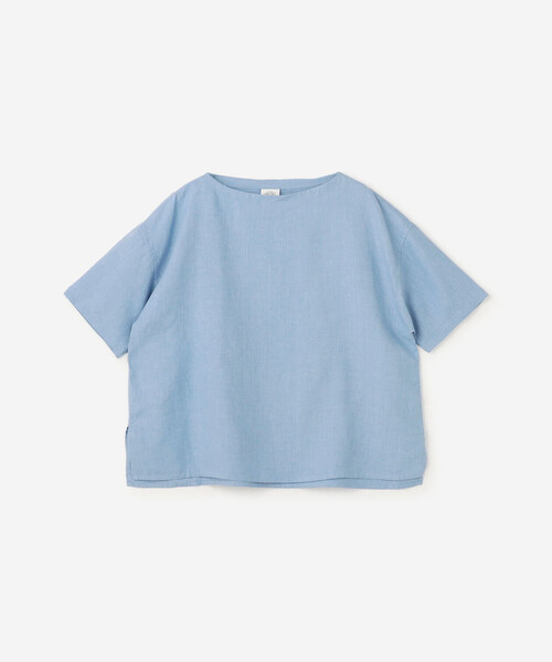 ORCIVAL（オーシバル）の「ORCIVAL | リネン ボートネックプルオーバーシャツ SOLID WOMEN（シャツ/ブラウス・レディース・サックスブルー/チャコール・1）」の8枚目の写真