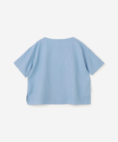 ORCIVAL（オーシバル）の「ORCIVAL | リネン ボートネックプルオーバーシャツ SOLID WOMEN（シャツ/ブラウス・レディース・サックスブルー/チャコール・1）」の9枚目の写真