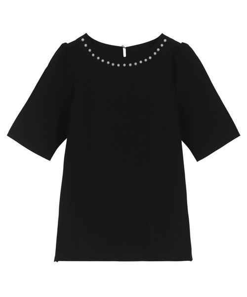 KOBE LETTUCE（コウベレタス）の「ネックパールトップス（シャツ/ブラウス・レディース・オフホワイト/サックスブルー/ブラック/ホワイト系/サックスブルー系/ブラック系・M/M1）」の17枚目の写真