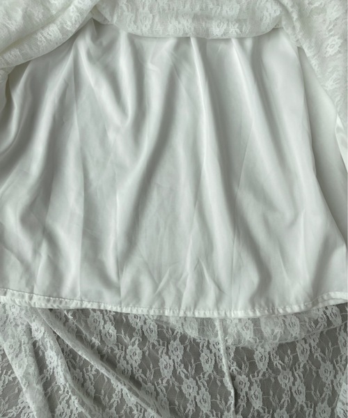 SHAGGIE（シャギー）の「レースレイヤードスカート（スカート・レディース・ブラック/ホワイト・FREE）」の10枚目の写真