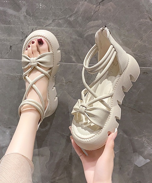 Lace Ladies(レースレディース)の「ナロー ストラップ ハイカット 厚底 コンフォート サンダル(サンダル・レディース・ブラック/アイボリー・23.5/ 25/23/24/22.5/24.5)」の19枚目の写真