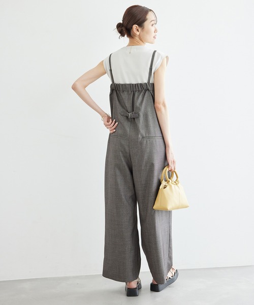 ROPE' PICNIC（ロペピクニック）の「シャークスキンベアパンツ/セットアップ対応（つなぎ/オールインワン・レディース・ブラック系その他/チャコールグレー・36/38）」の13枚目の写真