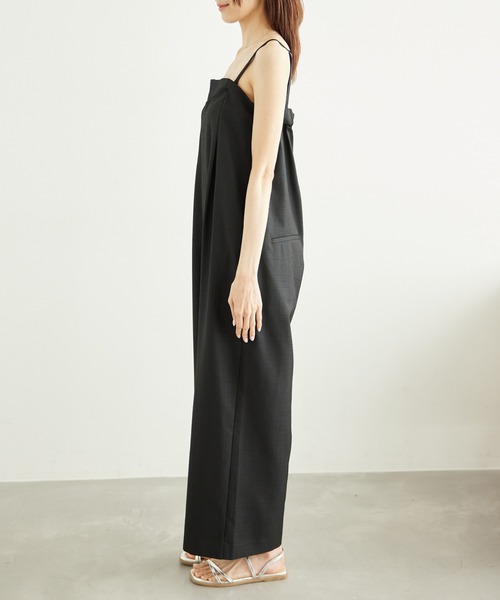 ROPE' PICNIC（ロペピクニック）の「シャークスキンベアパンツ/セットアップ対応（つなぎ/オールインワン・レディース・ブラック系その他/チャコールグレー・36/38）」の17枚目の写真