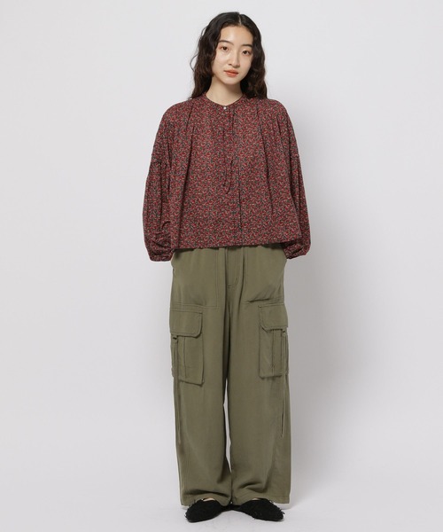 niko and...(ニコアンド)の「プレミアムローンワイドブラウス(シャツ/ブラウス・レディース・レッド/ピンク/クリーム/グレー・FREE)」の9枚目の写真