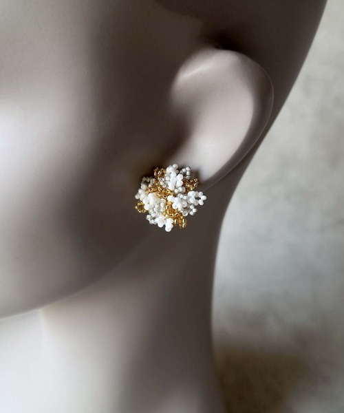 tone（トーン）の「【i.m.posto】ビーズのつぶつぶピアス／チタン（ピアス（両耳用）・レディース・グリーン/ブルー/ゴールド/レッド/グレー/ブラウン・FREE）」の7枚目の写真