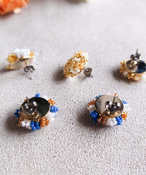 tone（トーン）の「【i.m.posto】ビーズのつぶつぶピアス／チタン（ピアス（両耳用）・レディース・グリーン/ブルー/ゴールド/レッド/グレー/ブラウン・FREE）」の12枚目の写真