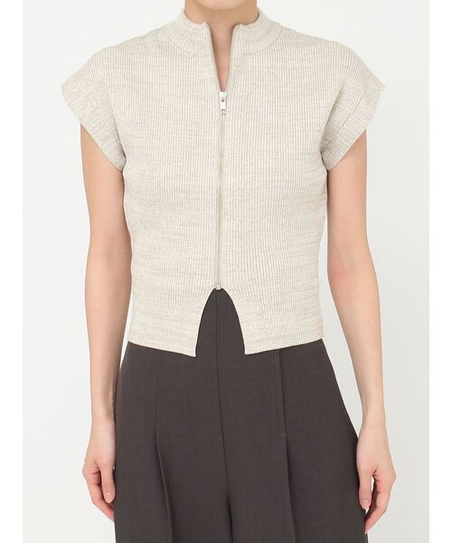 LAGUNAMOON（ラグナムーン）の「フロントZIPメランジニットプルオーバー（ニット/セーター・レディース・プラム/ベージュ/ブラック・FREE）」の22枚目の写真