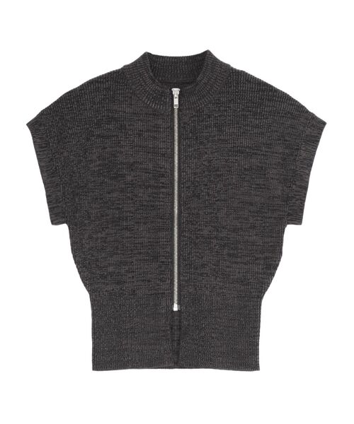 LAGUNAMOON（ラグナムーン）の「フロントZIPメランジニットプルオーバー（ニット/セーター・レディース・プラム/ベージュ/ブラック・FREE）」の18枚目の写真