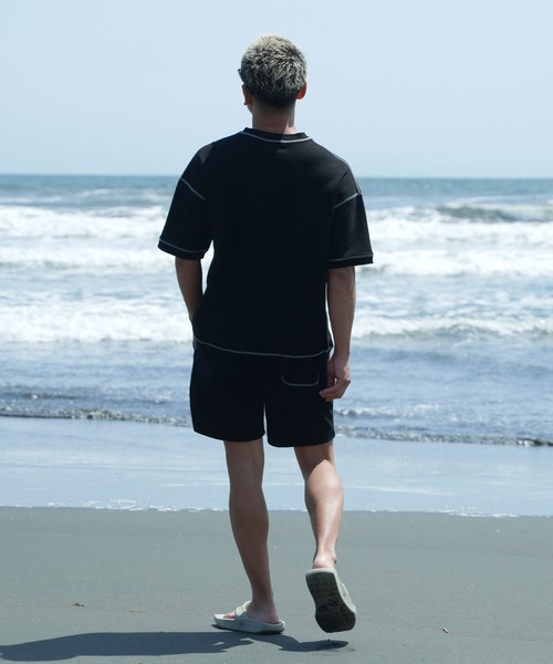 #Re:room（リルーム）の「カラーステッチワッフルショーツ（その他パンツ・メンズ・ブラック・SMALL）」の8枚目の写真