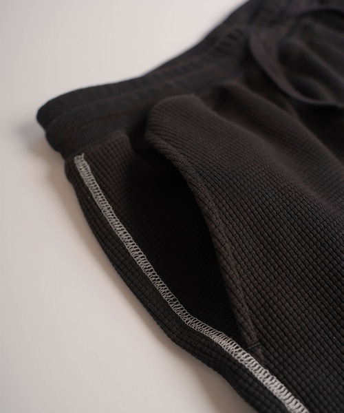 #Re:room（リルーム）の「カラーステッチワッフルショーツ（その他パンツ・メンズ・ブラック・SMALL）」の3枚目の写真