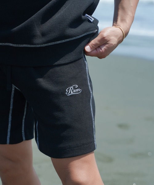 #Re:room（リルーム）の「カラーステッチワッフルショーツ（その他パンツ・メンズ・ブラック・SMALL）」の10枚目の写真