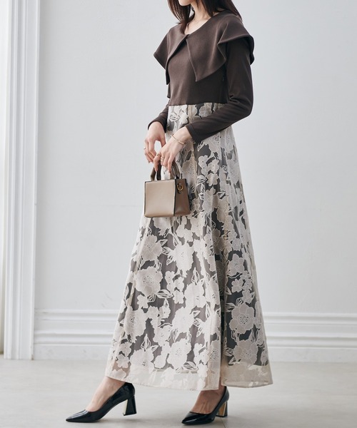 RANAN(ラナン)の「オパールフラワードッキングワンピース(ワンピース・レディース・ブラック/ブラウン・L/LL/M)」の11枚目の写真