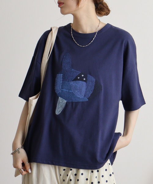EMAGO マンボウ刺繍Tシャツ(Tシャツ/カットソー)|Emago(イマゴ)
